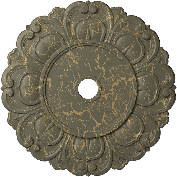Ekena Millwork Angel Medallion (Canopies up to 15 3/4"), 32 1/4"OD x 3 5/8"ID x 1 1/8"P, Witch Hazel Crackle CM32ANWHC - main